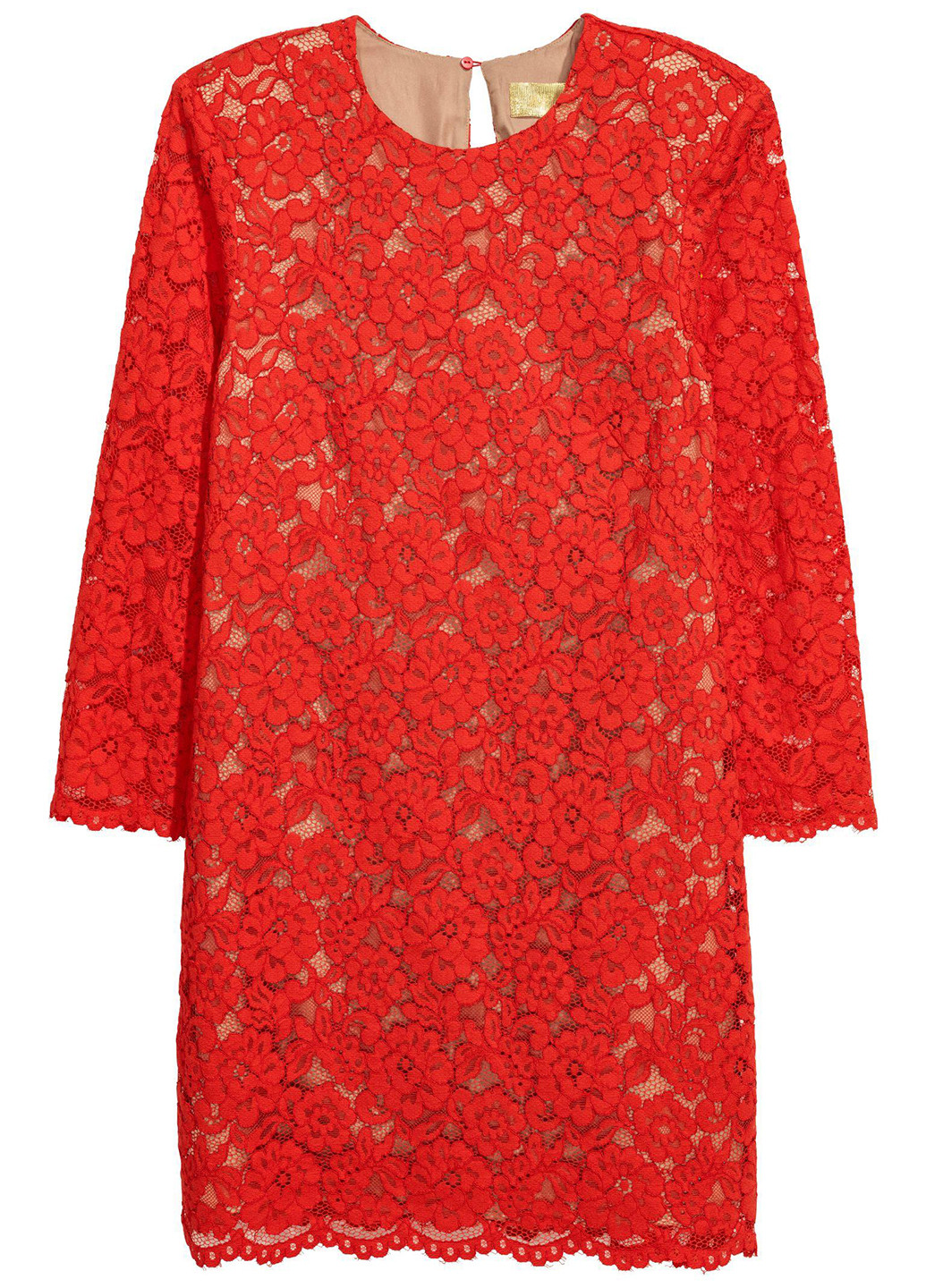 Красное коктейльное сукня H&M однотонное