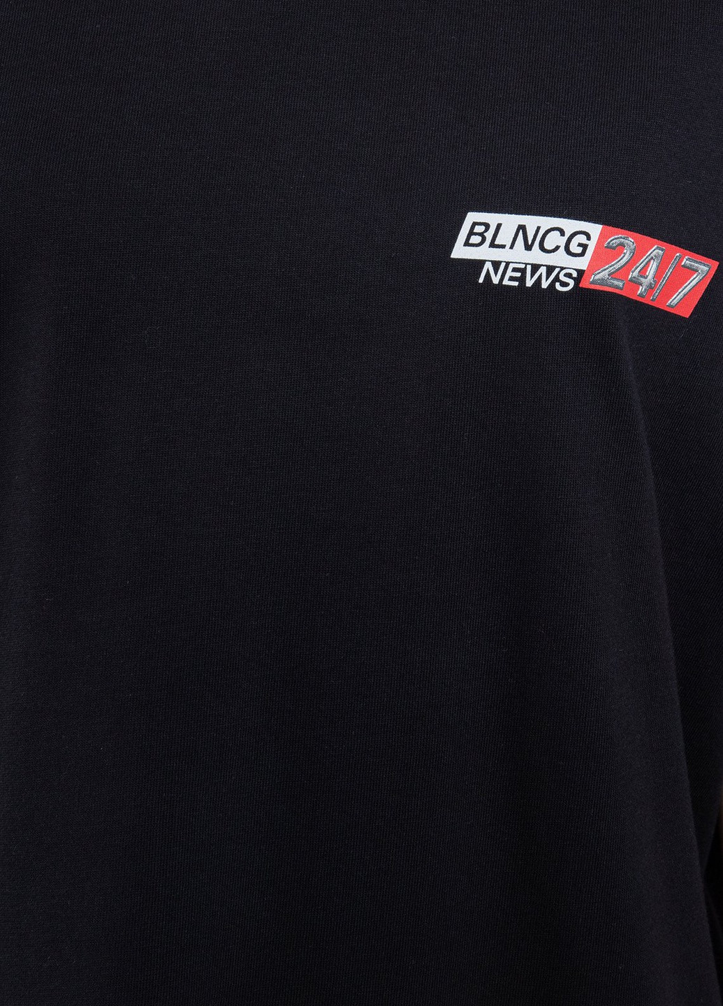 Черная всесезон белая футболка oversize с логотипом Balenciaga