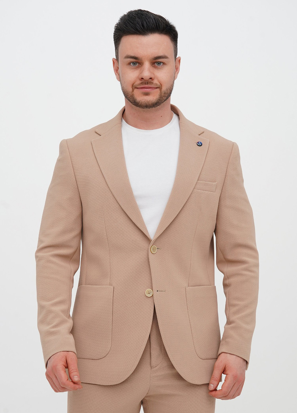 Бежевий демісезонний костюм (піджак, штани) брючний Trend Collection