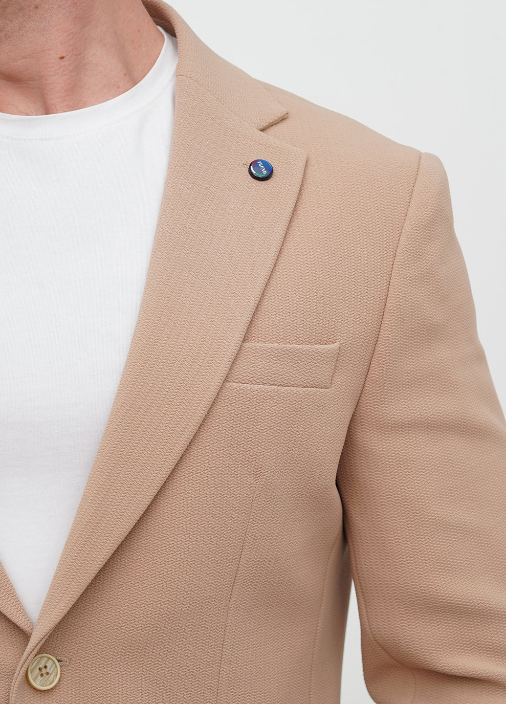 Бежевий демісезонний костюм (піджак, штани) брючний Trend Collection