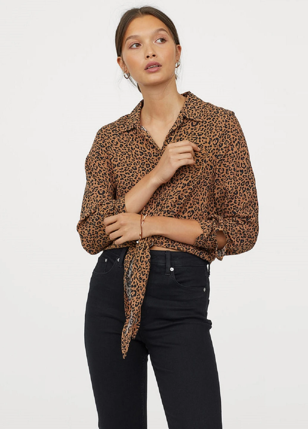 Коричневая блуза H&M