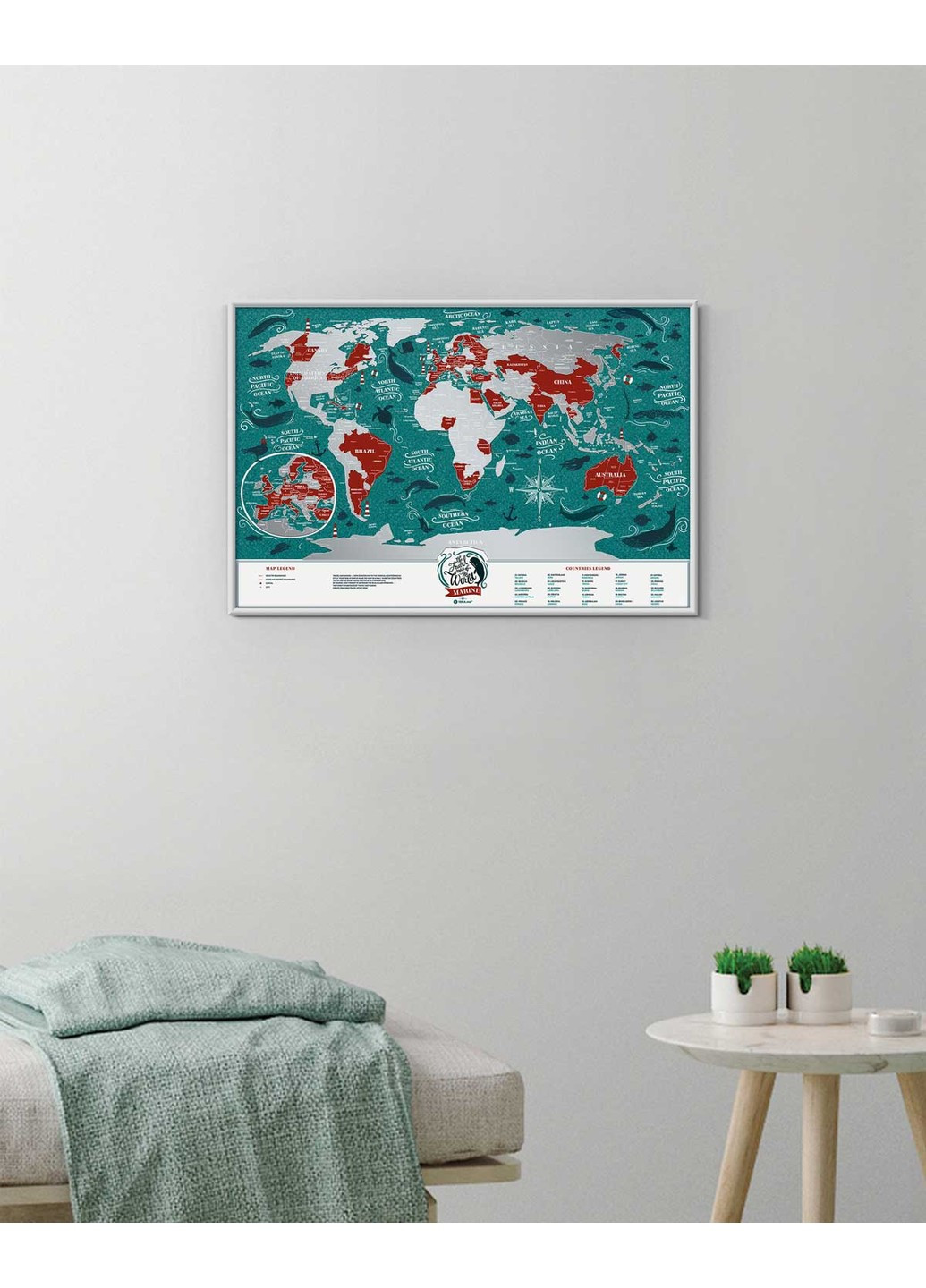 Скретч карта мира "Travel Map Marine World" (рама) 1DEA.me (254288766)