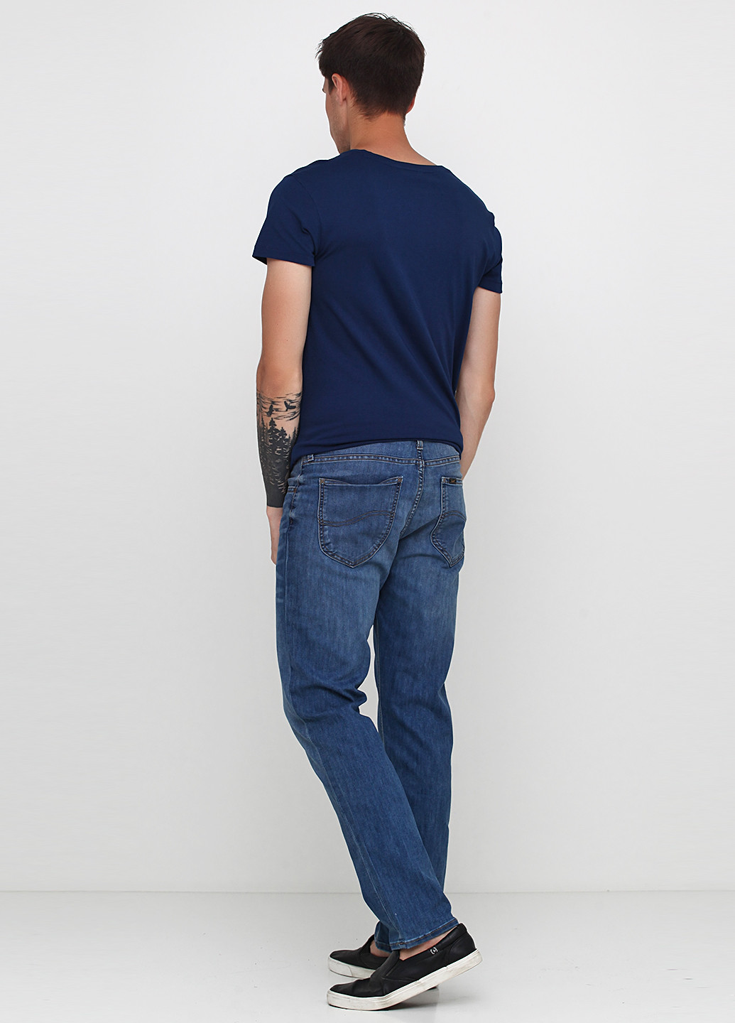 Голубые демисезонные прямые джинсы Lee