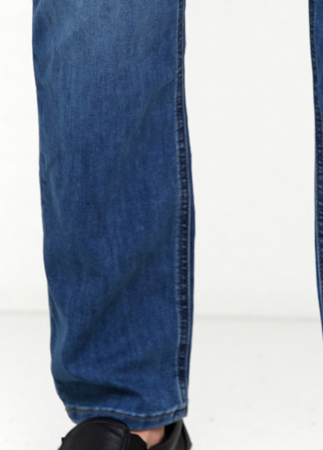 Голубые демисезонные прямые джинсы Lee