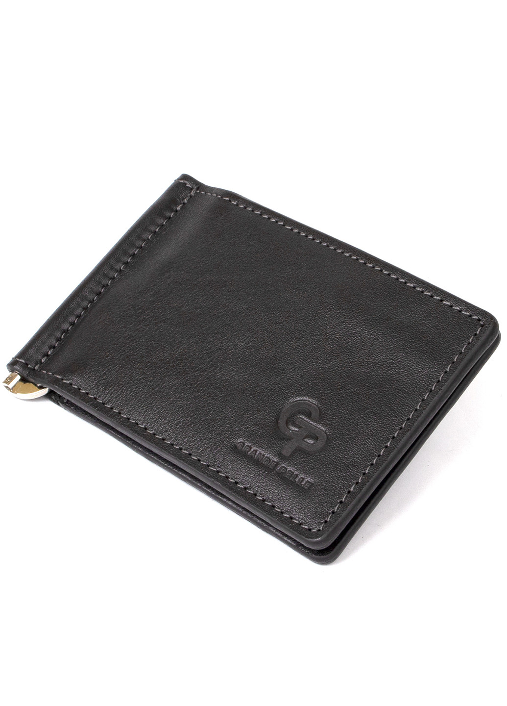 Чоловік шкіряний затиск для грошей 12х8х0,7 см Grande Pelle (250096934)