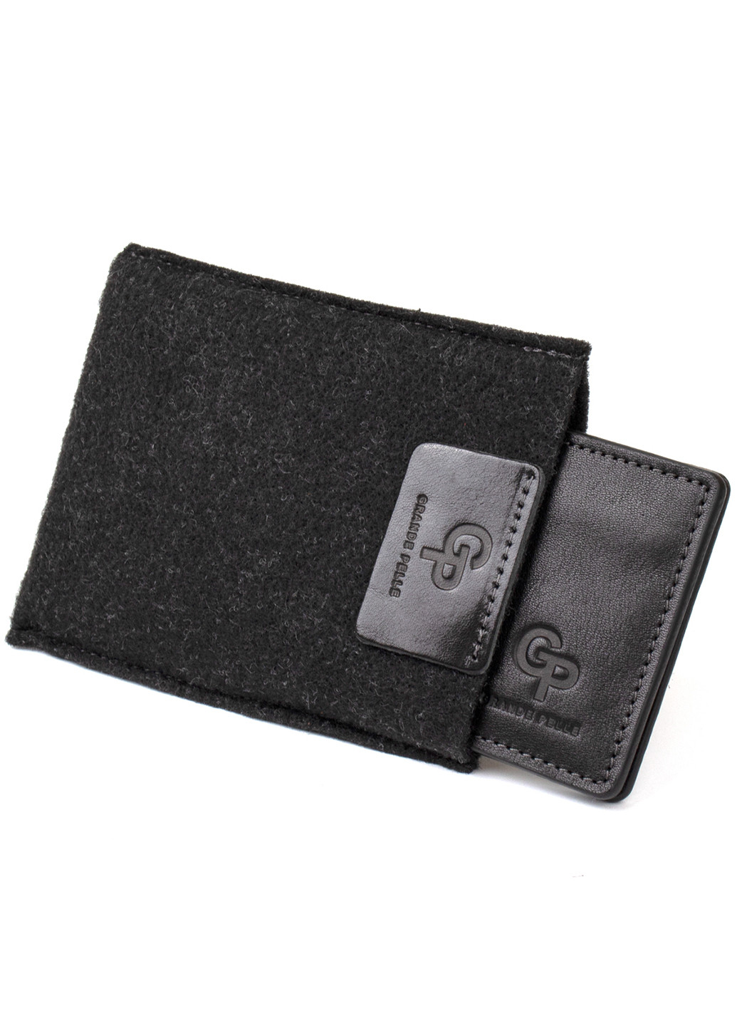 Чоловік шкіряний затиск для грошей 12х8х0,7 см Grande Pelle (250096934)