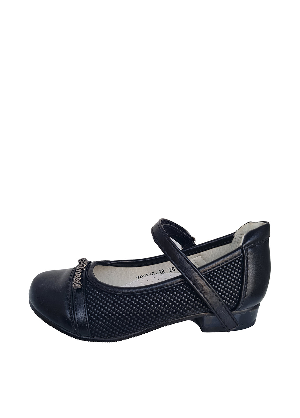 Черные туфли на низком каблуке B & G