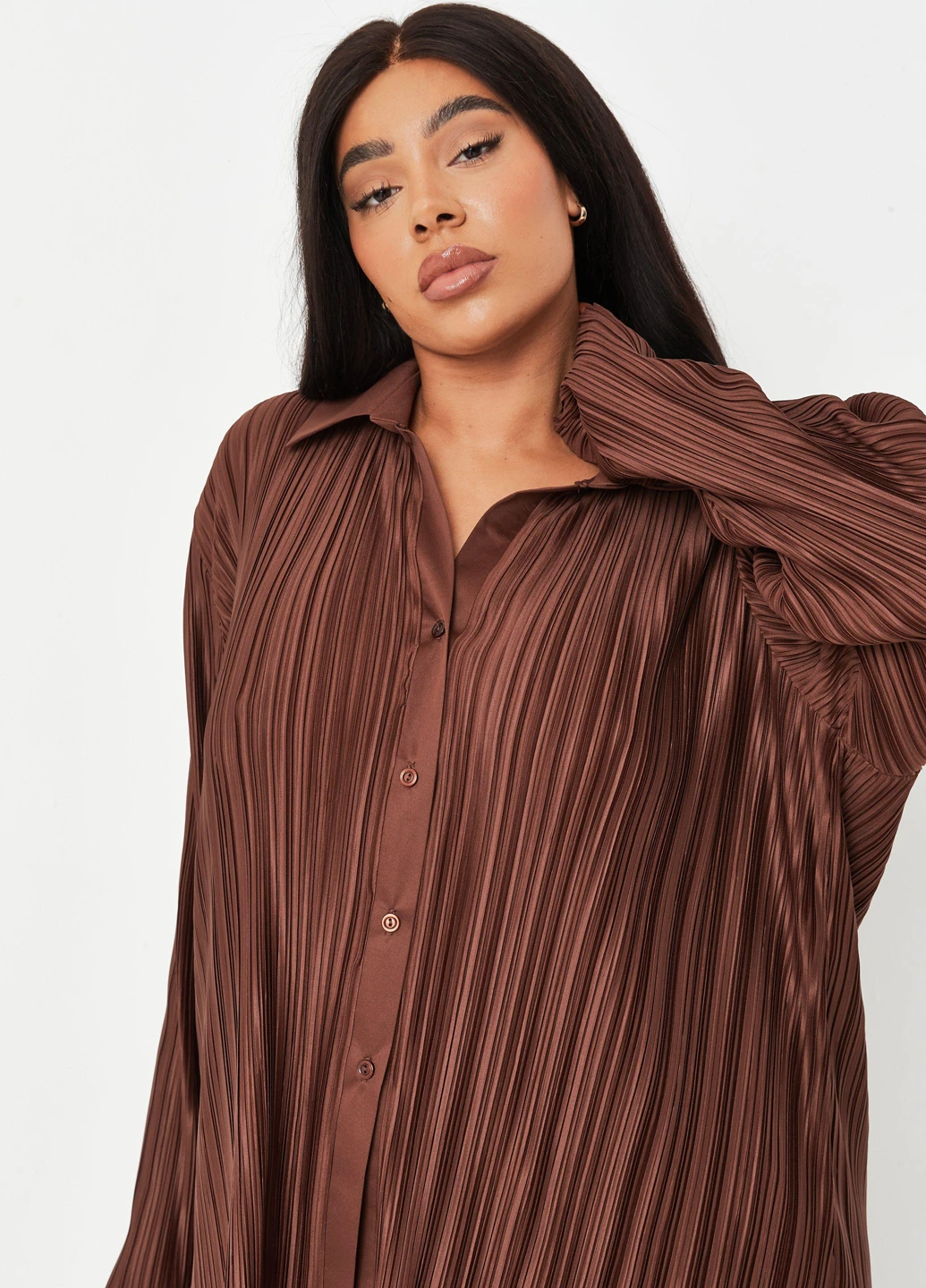 Коричневая блуза Missguided