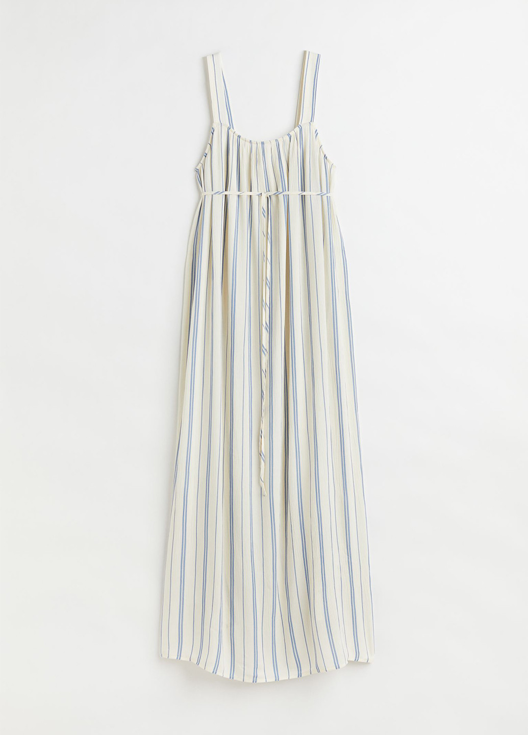 Комбинированное кэжуал платье клеш H&M в полоску
