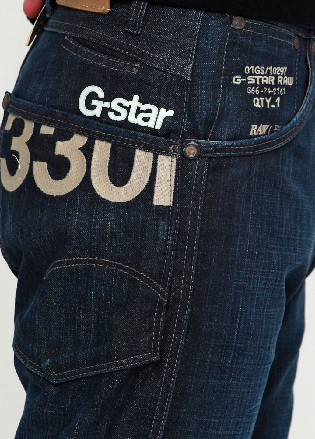 Темно-синие демисезонные со средней талией джинсы G-Star Raw