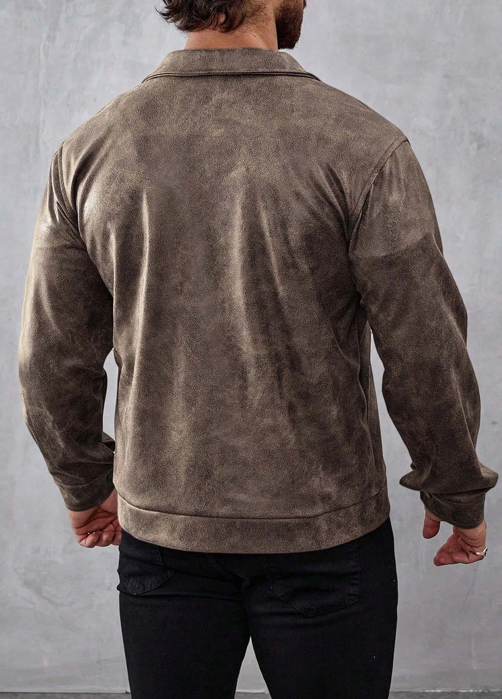 Коричневая демисезонная куртка SHEIN