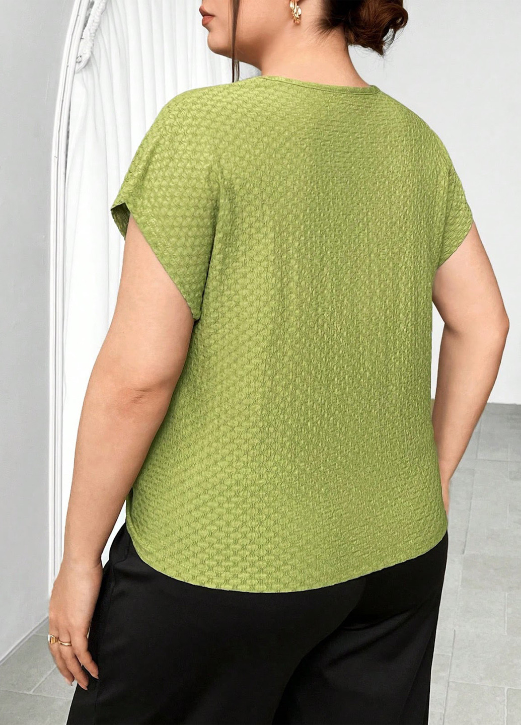 Салатова блуза SHEIN