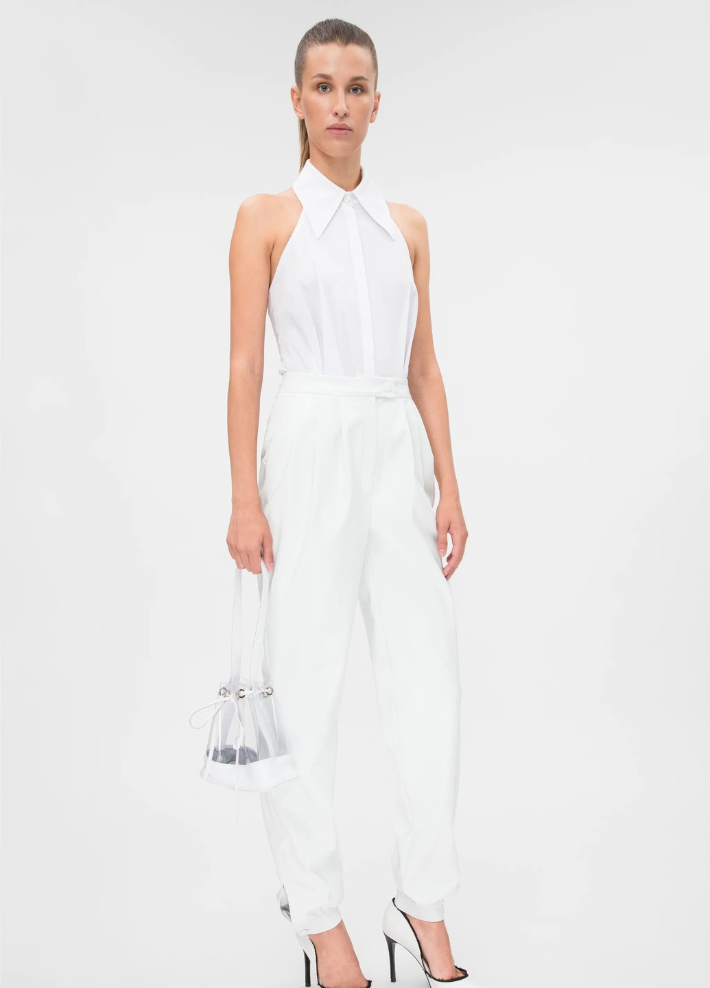 Комбинезон Dafna May однотонный белый кэжуал