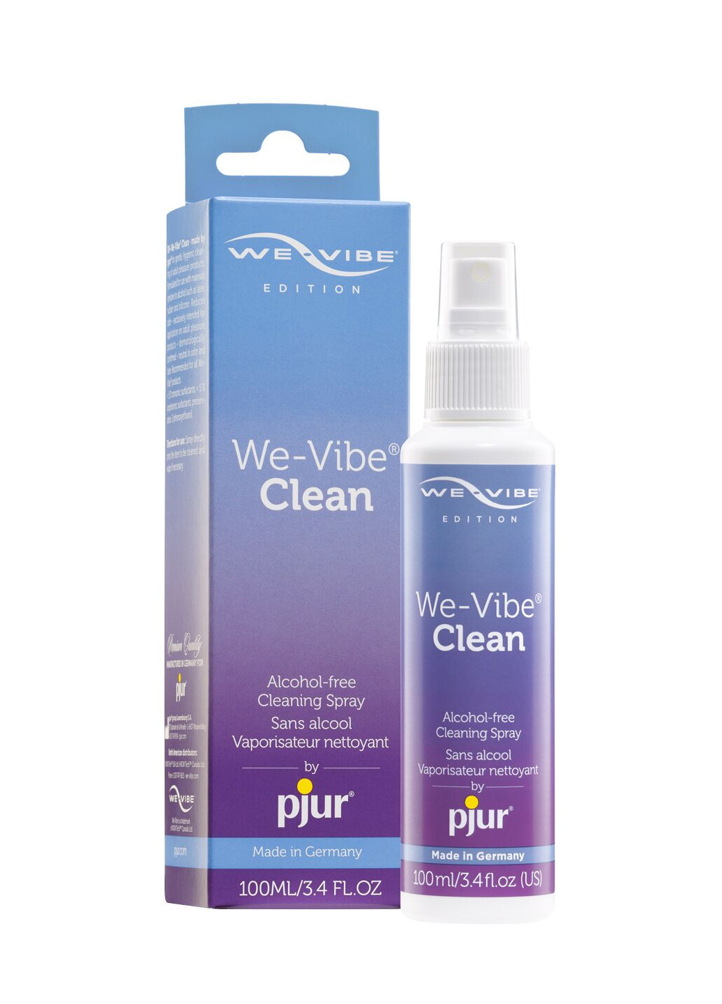 Антибактериальный спрей We-Vibe Clean 100 мл без спирта и ароматизаторов Pjur (251997355)