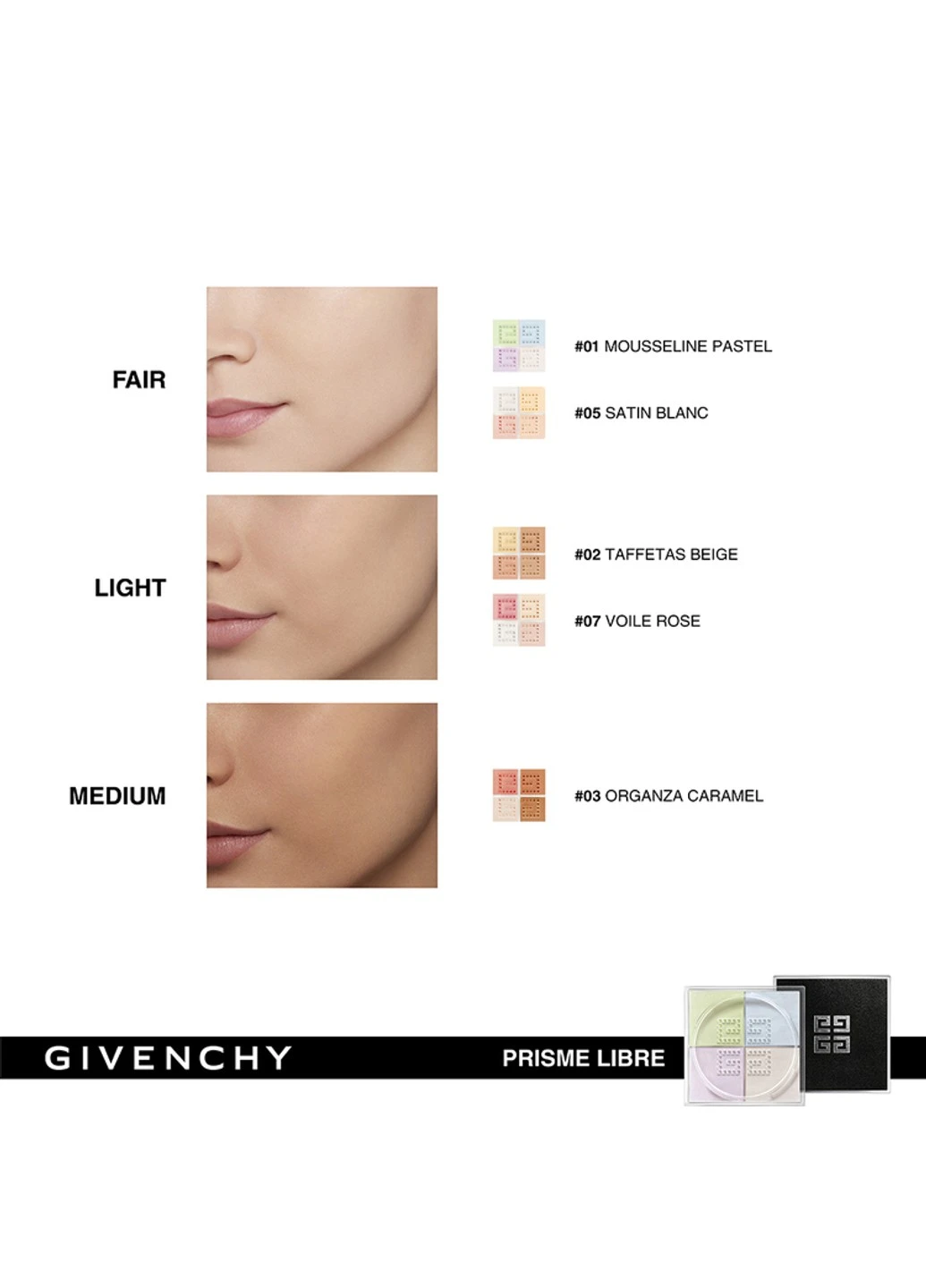 Пудра рассыпчатая Givenchy, матирующая финишная 4 в 1 6 г Reebok (254474502)