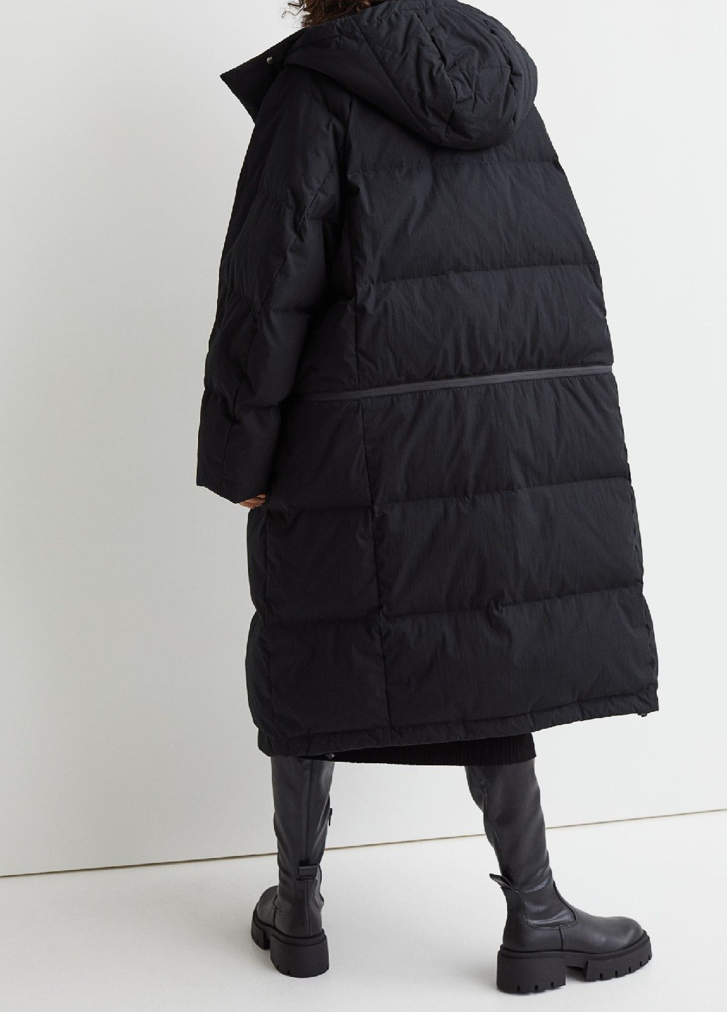 Черное зимнее Пальто H&M