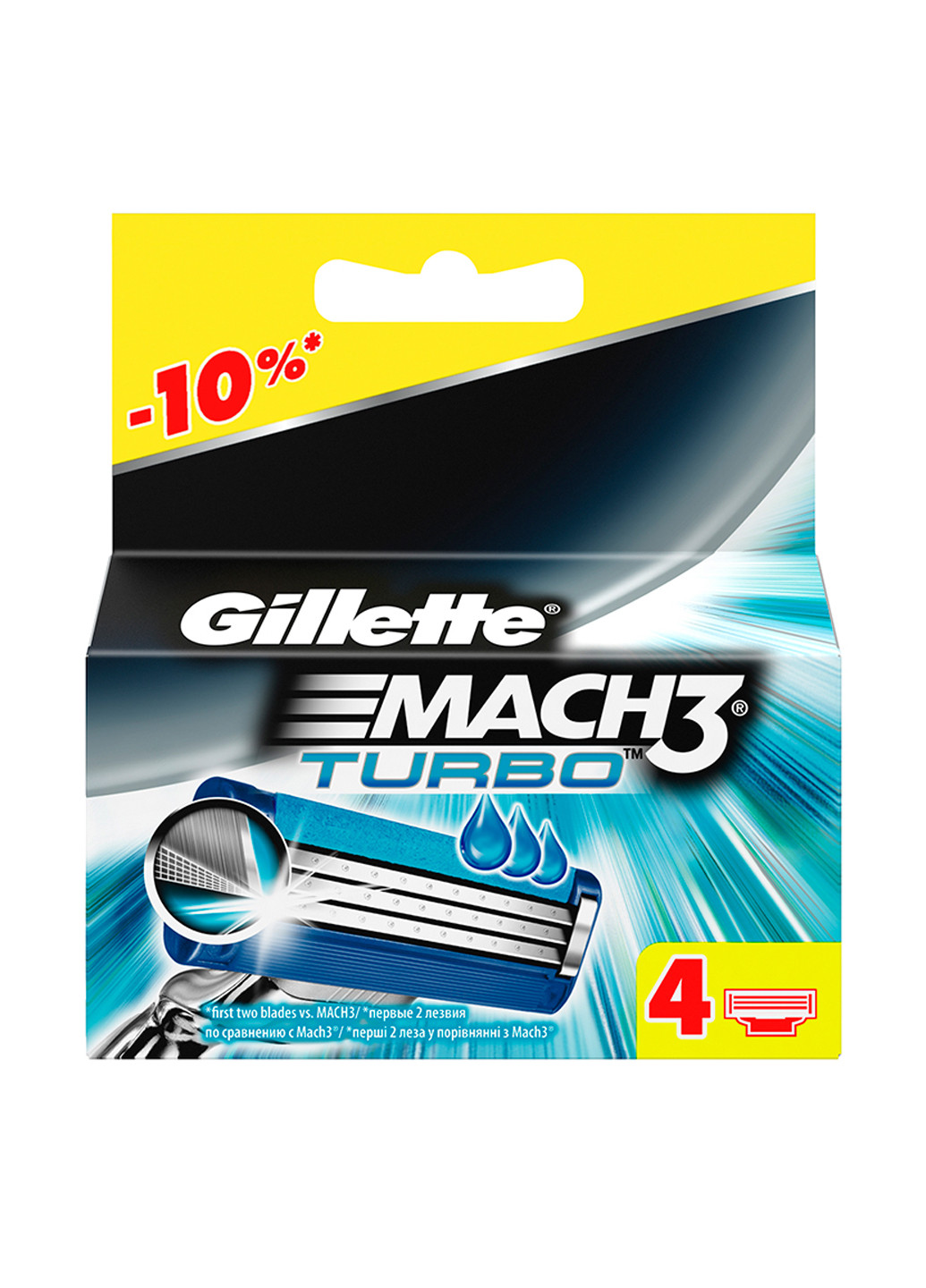 Сменный картридж Mach3 Turbo (4 шт.) Gillette (69676157)