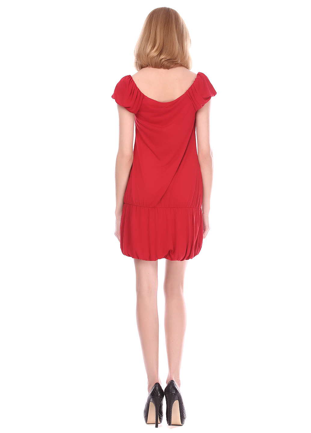 Красное кэжуал платье баллон Killah однотонное