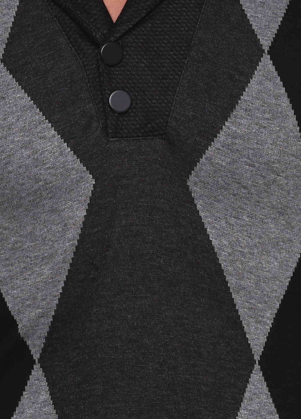 MSY свитшот геометрический темно-серый кэжуал