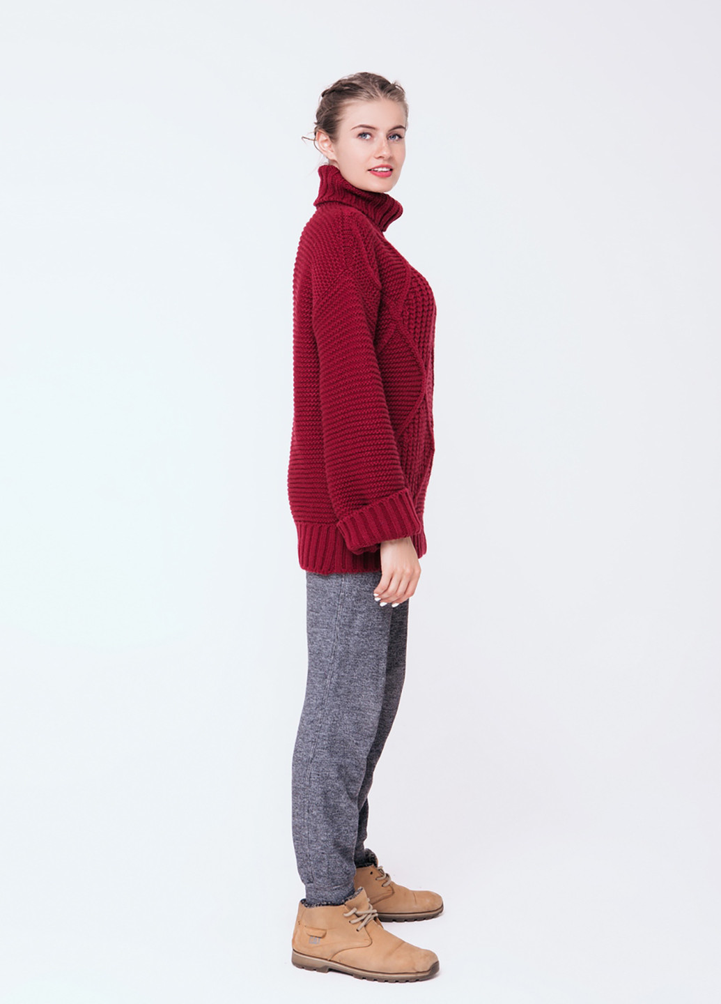 Бордовый демисезонный свитер Sewel