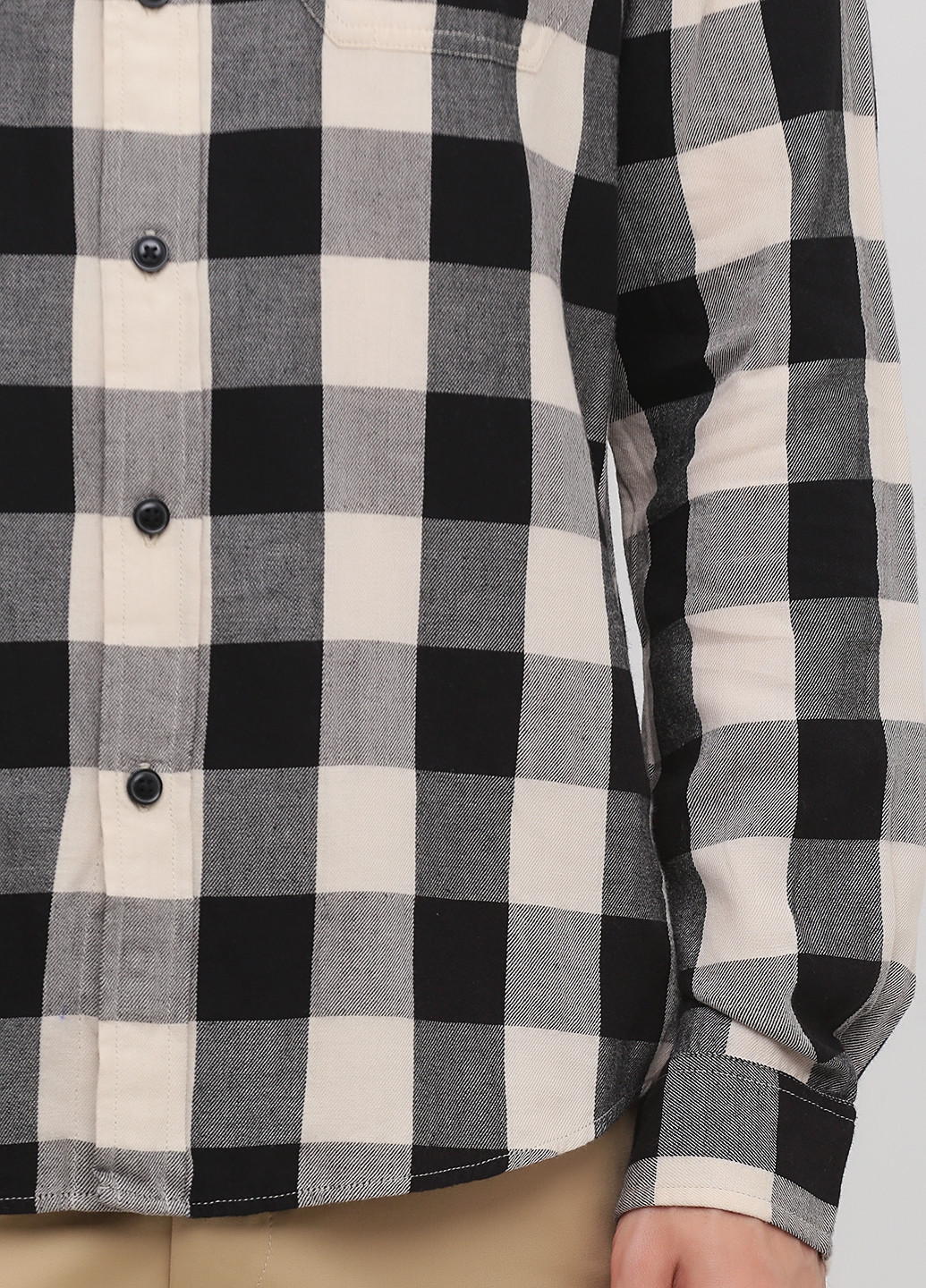 Черно-белая кэжуал рубашка в клетку Ralph Lauren