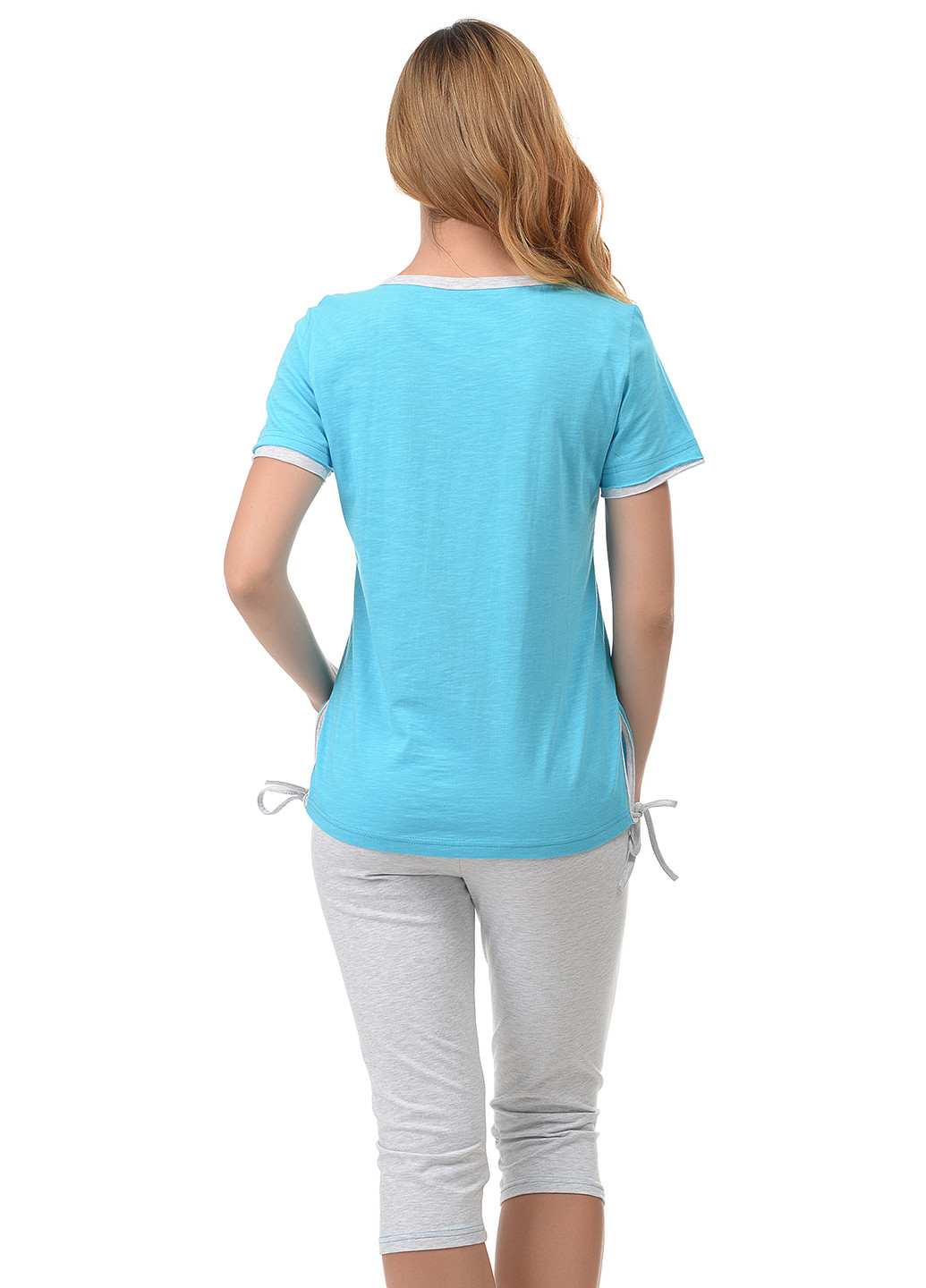 Голубой демисезонный комплект (футболка, бриджи) Barwa Garments