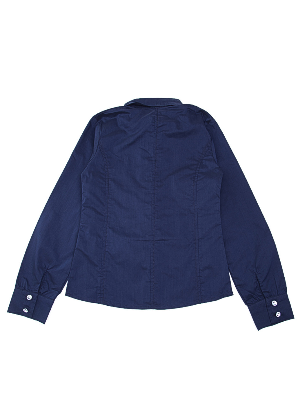 Темно-синяя однотонная блузка с длинным рукавом Pinetti демисезонная