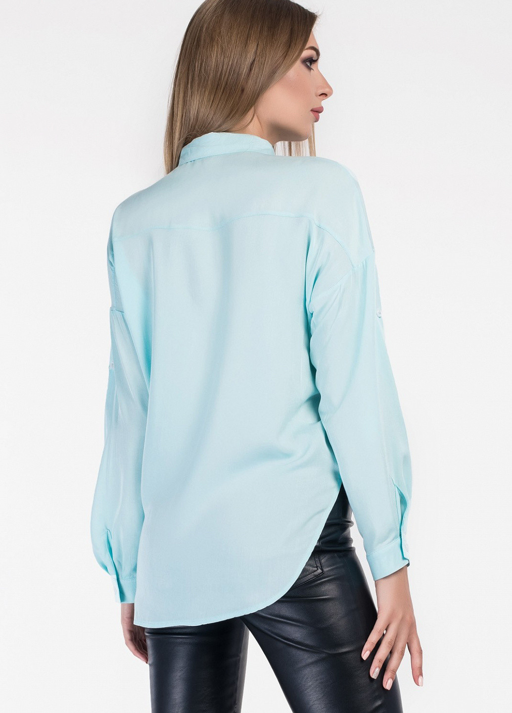 Голубая демисезонная блуза Carica