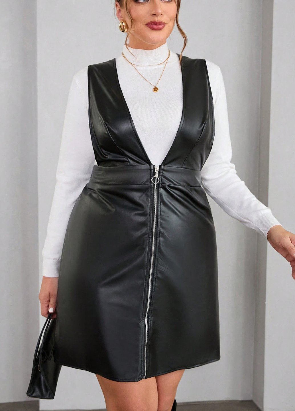 Демисезонный женский сарафан SHEIN однотонный