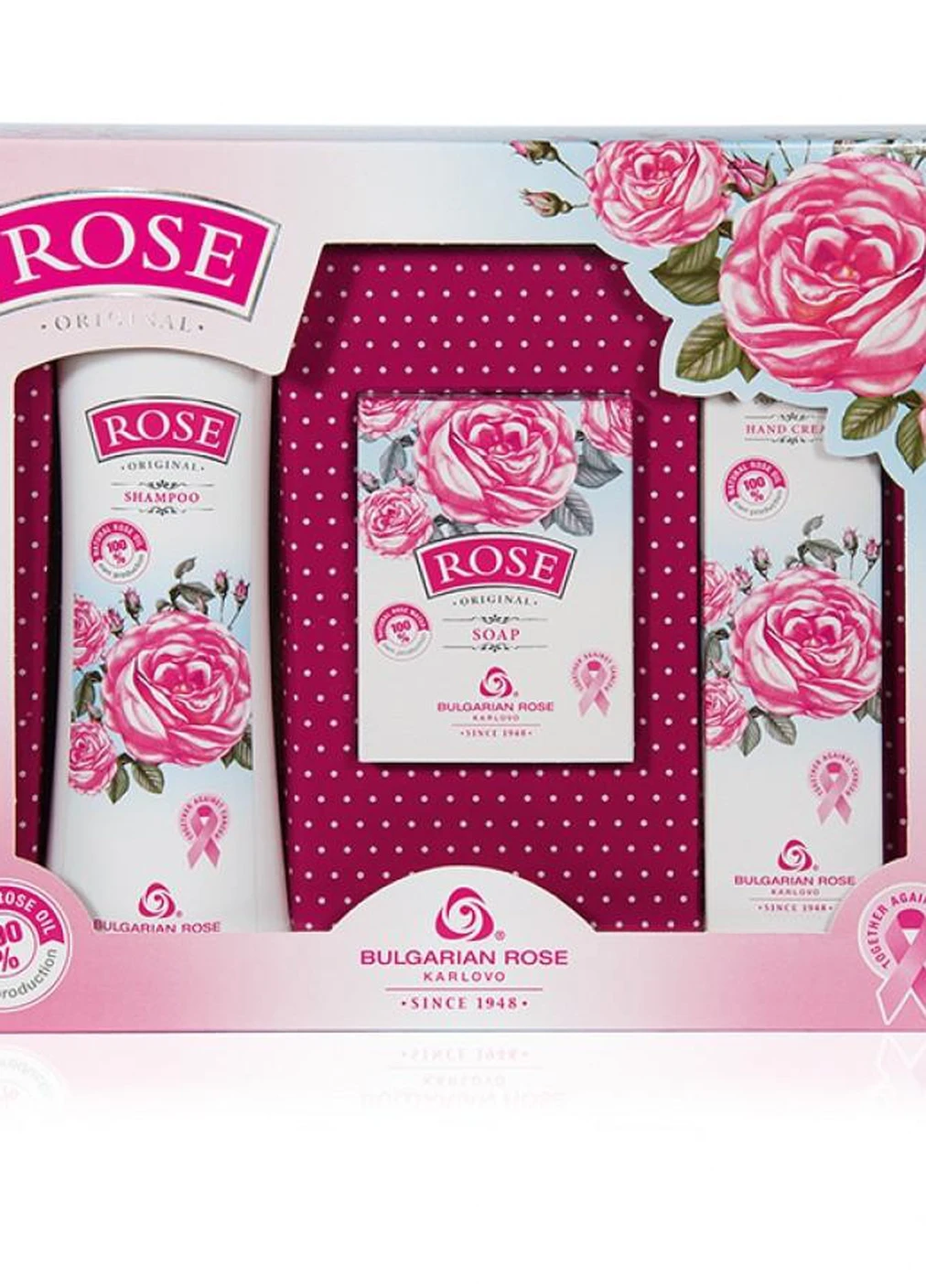 Rose Original от ПОДАРОЧНЬIЙ НАБОР (шампунь, крем для рук, мыло) Bulgarian Rose (253774362)