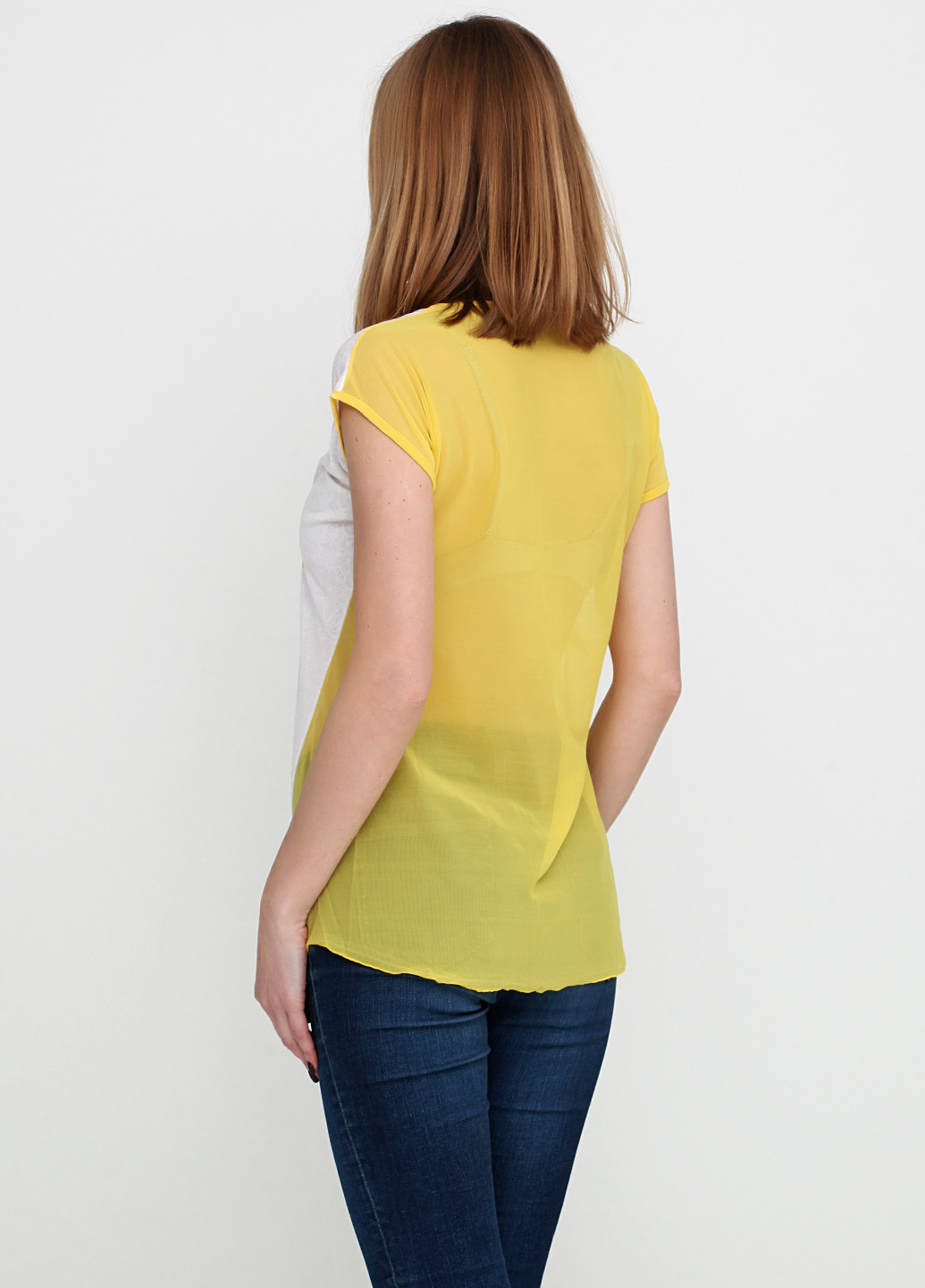 Желтая летняя футболка Mini Donno