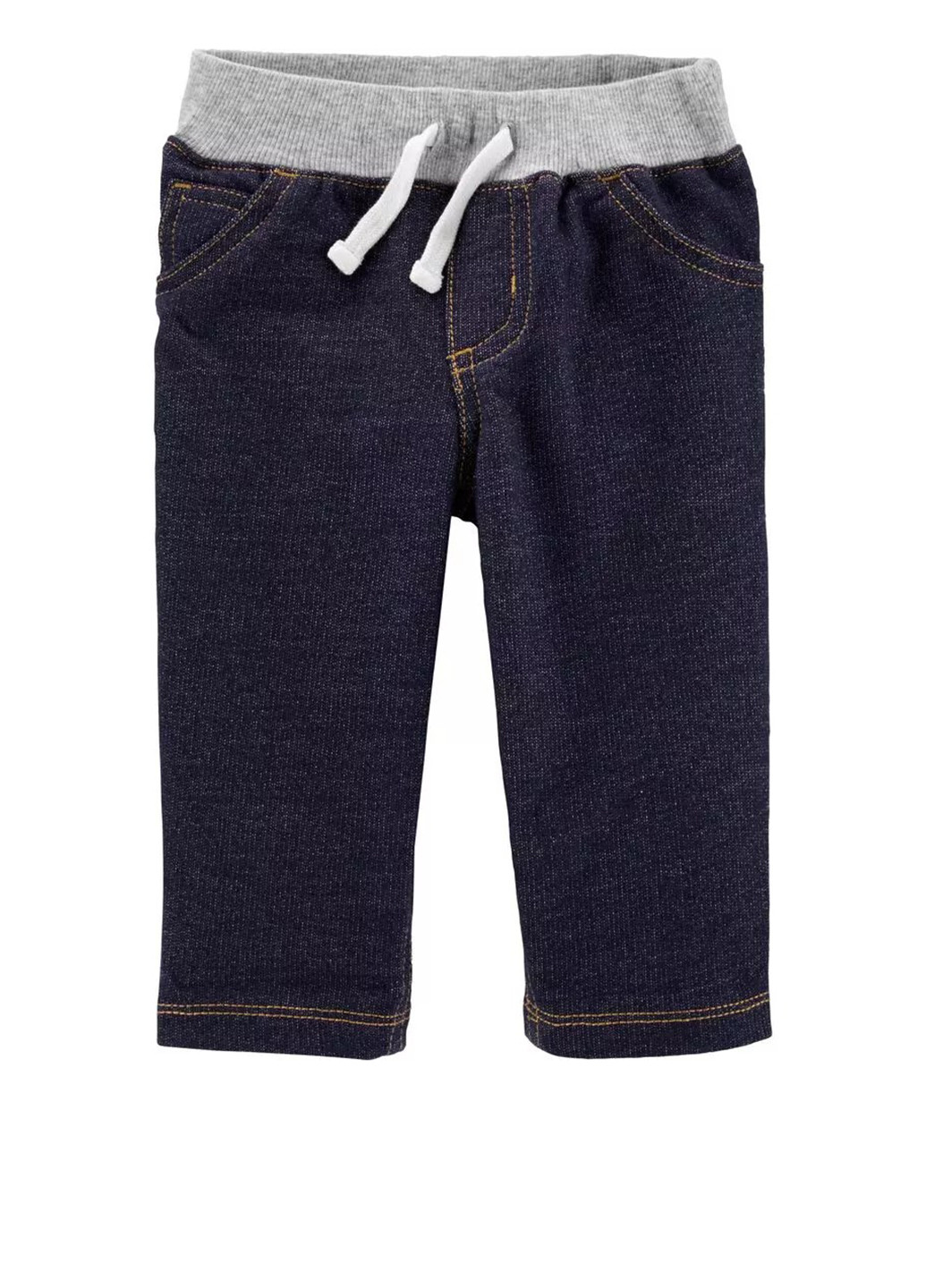 Синие джинсовые демисезонные брюки прямые Carter's