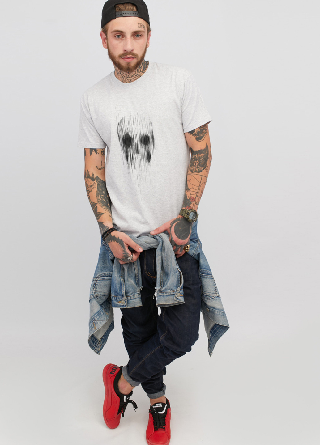 Светло-серая футболка YAPPI