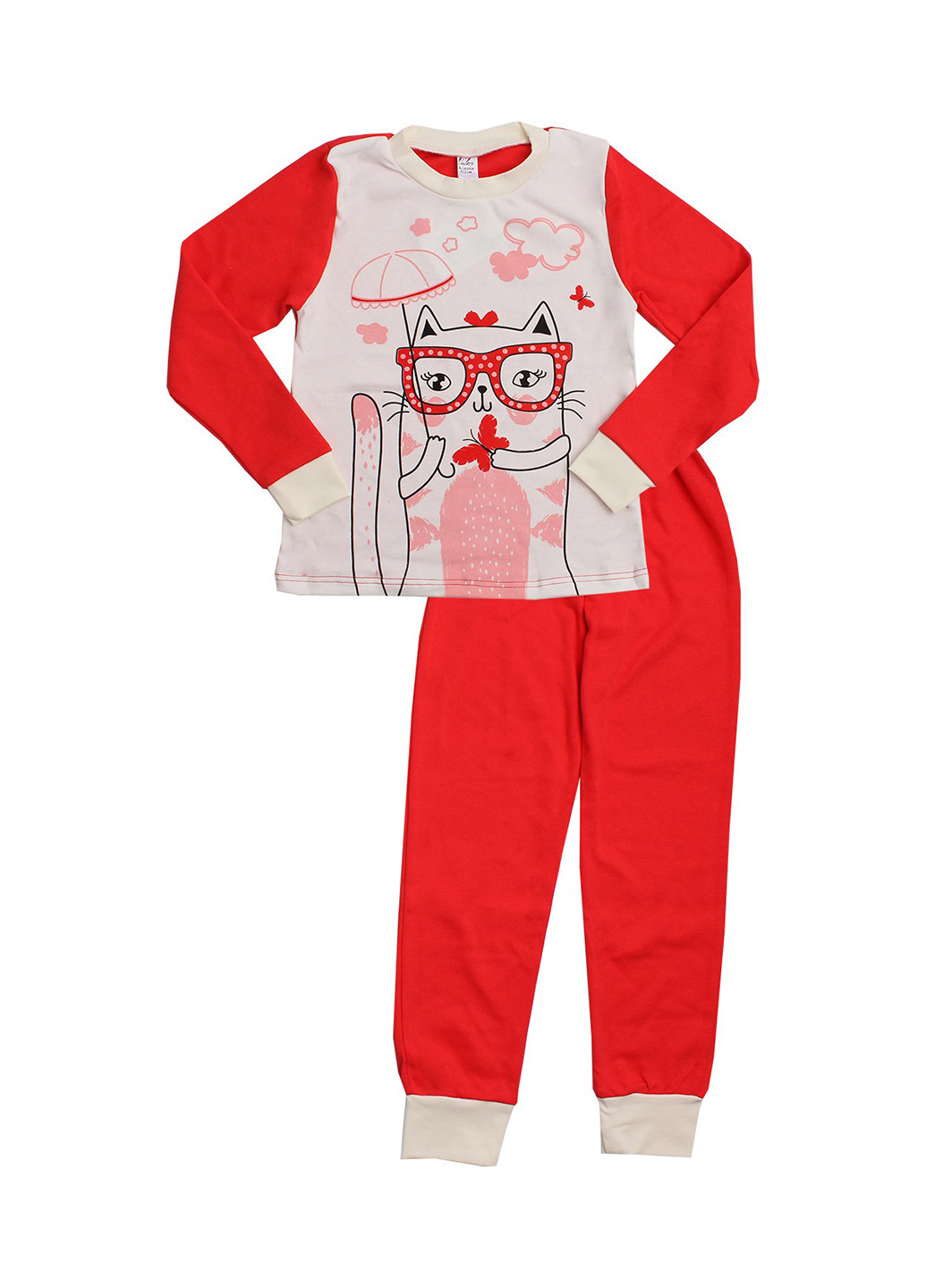 Красная всесезон пижама (свитшот, брюки) Валери-Текс