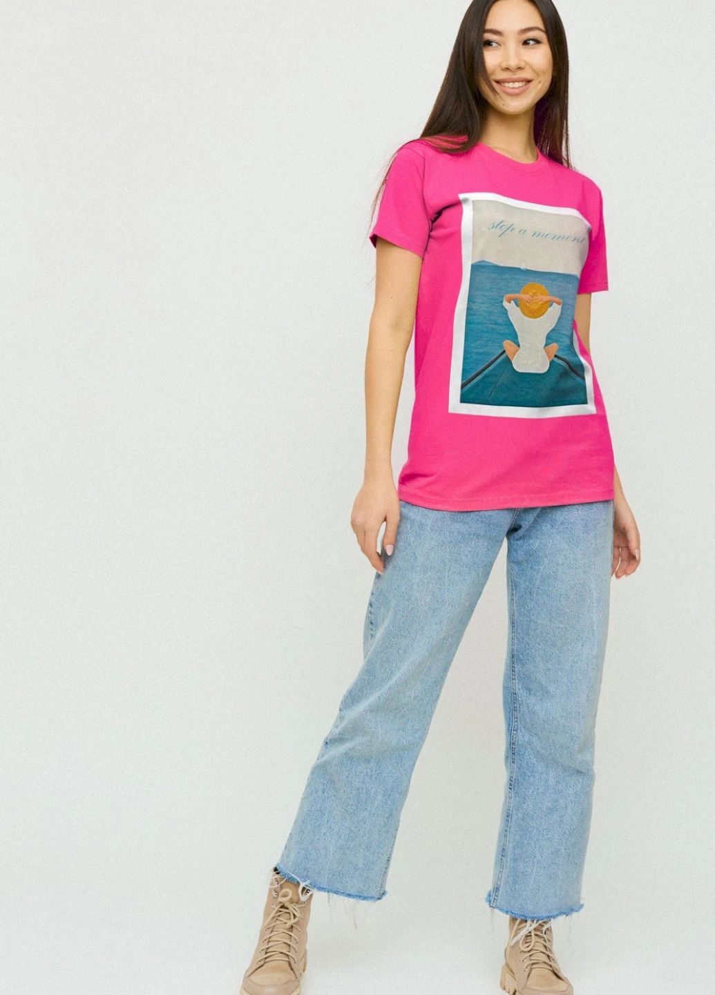 Футболка Boyfriend / air print / YAPPI - (237407525)