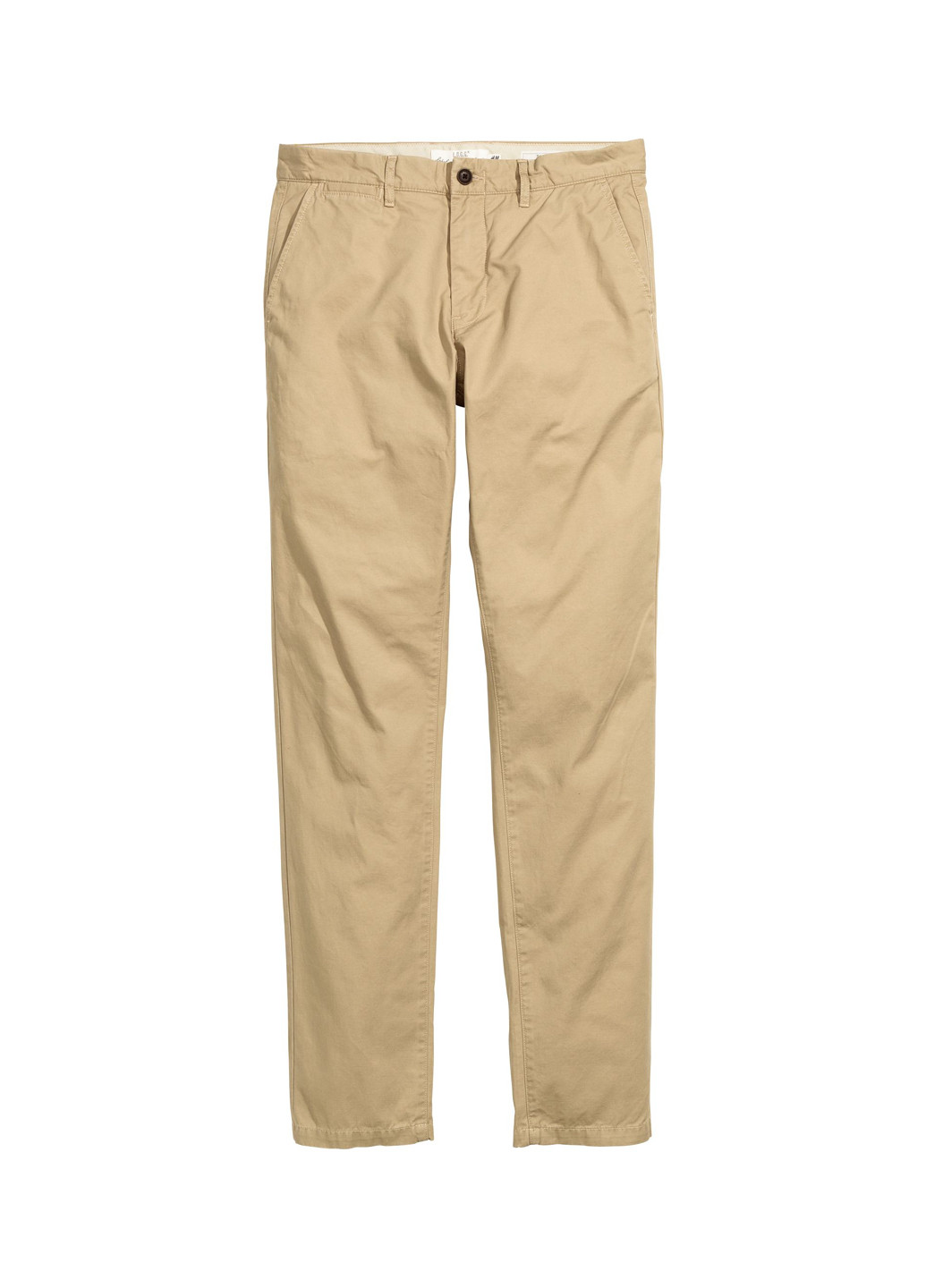 Светло-бежевые кэжуал демисезонные укороченные, чиносы брюки H&M