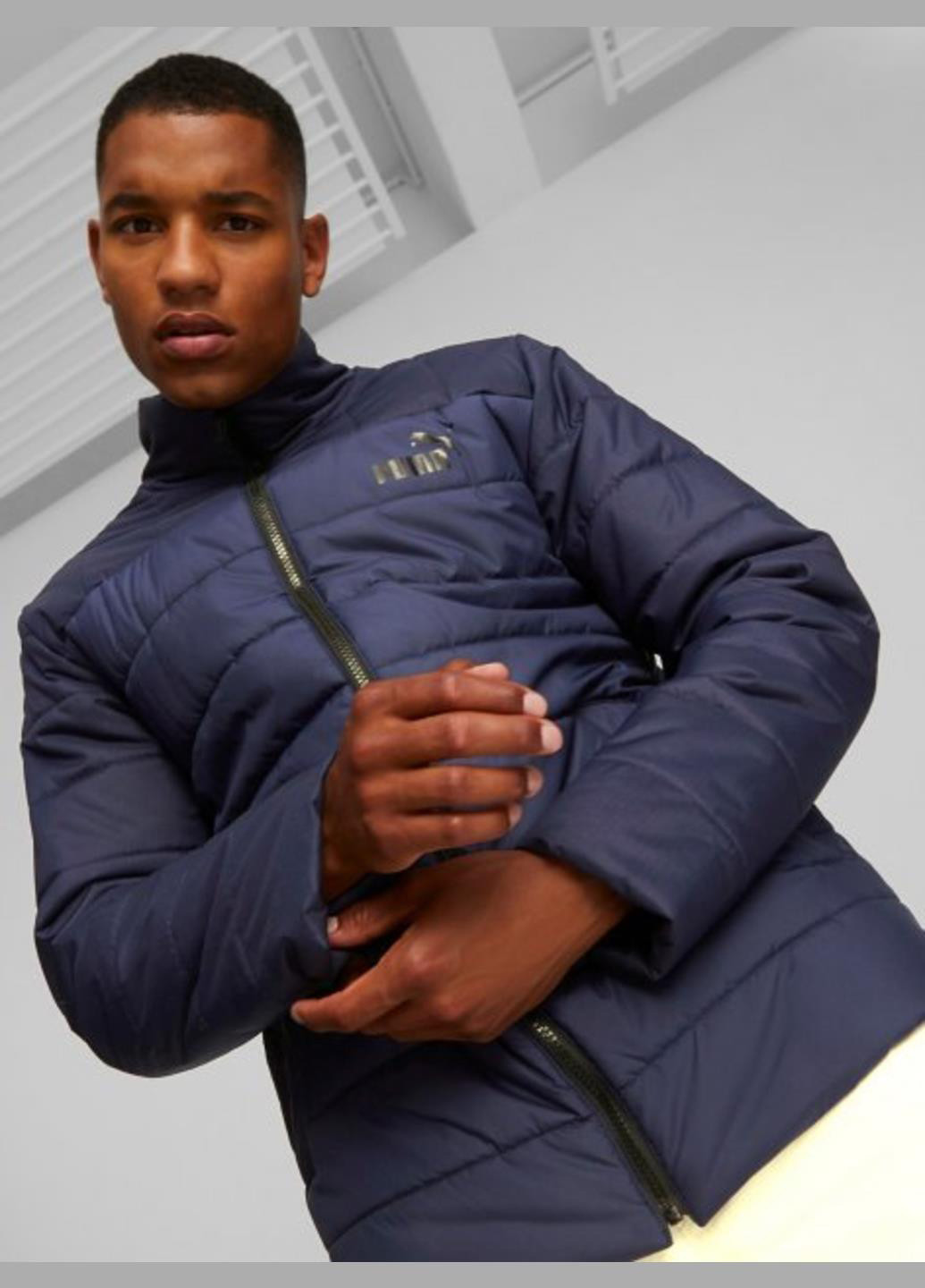Темно-синяя демисезонная куртка 84934906 Puma Ess+ Padded Jacket