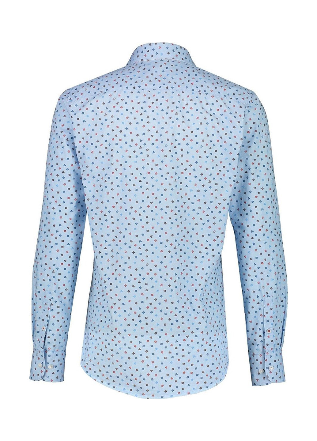 Голубой кэжуал рубашка с геометрическим узором Lerros