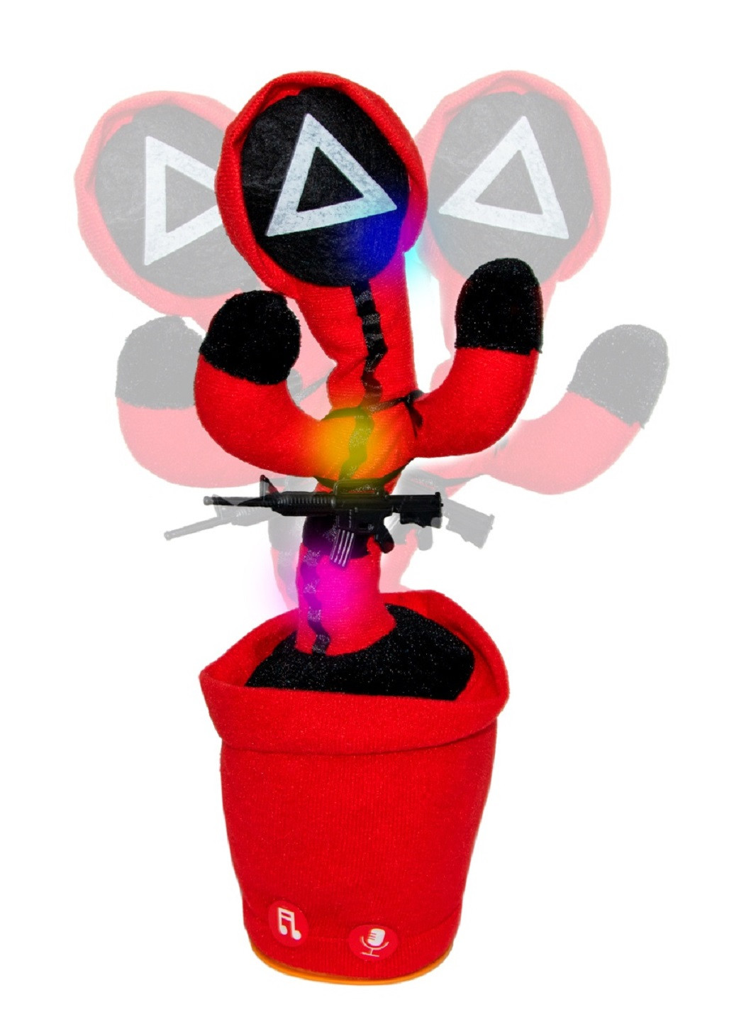 Интерактивная детская игрушка повторюшка танцующий кактус Игра в кальмара на аккумуляторе (82450-Нов) Francesco Marconi (252446885)