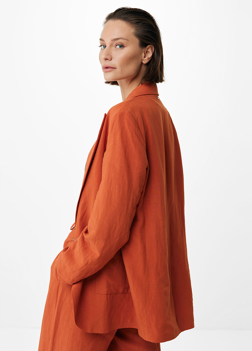 Терракотовый женский жакет Mexx однотонный - демисезонный