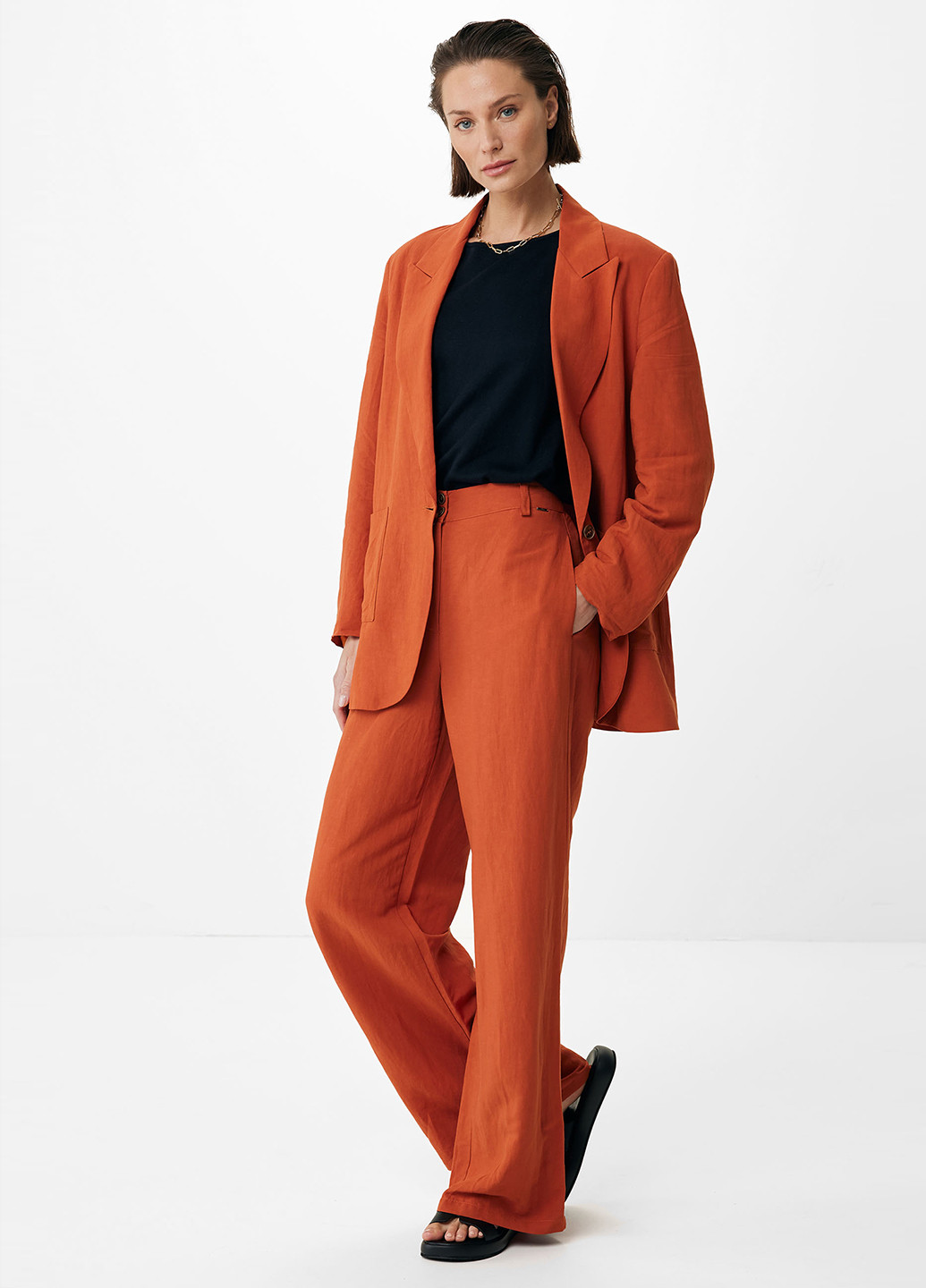 Терракотовый женский жакет Mexx однотонный - демисезонный