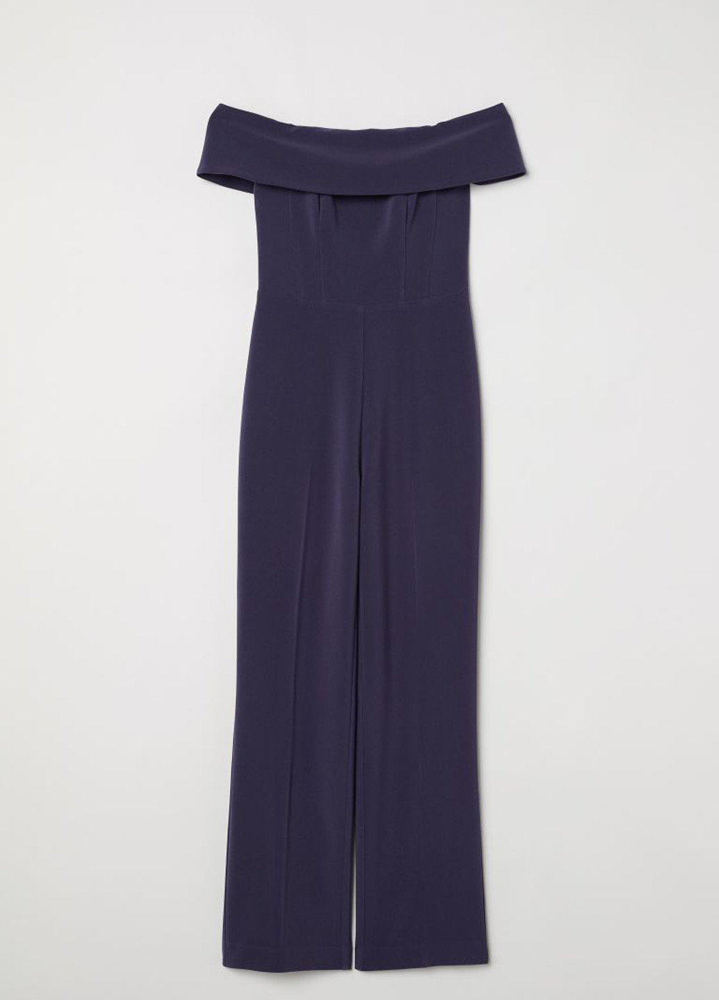 Комбинезон H&M комбинезон-брюки однотонный фиолетовый кэжуал полиэстер