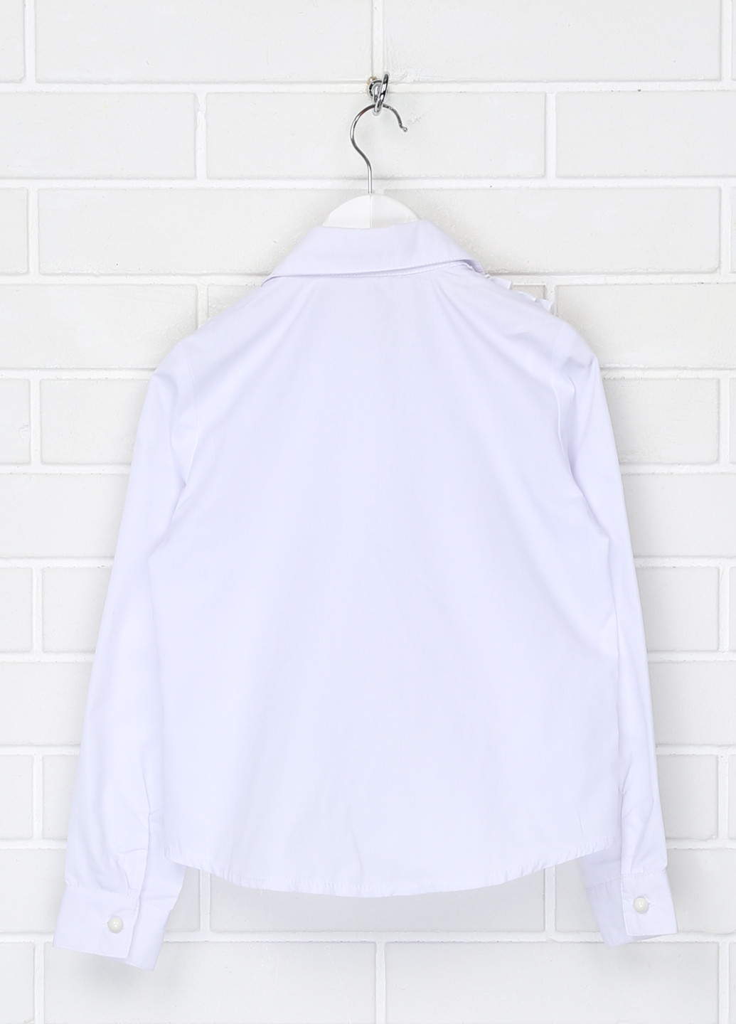 Блуза Piccolo L однотонна біла ділова бавовна