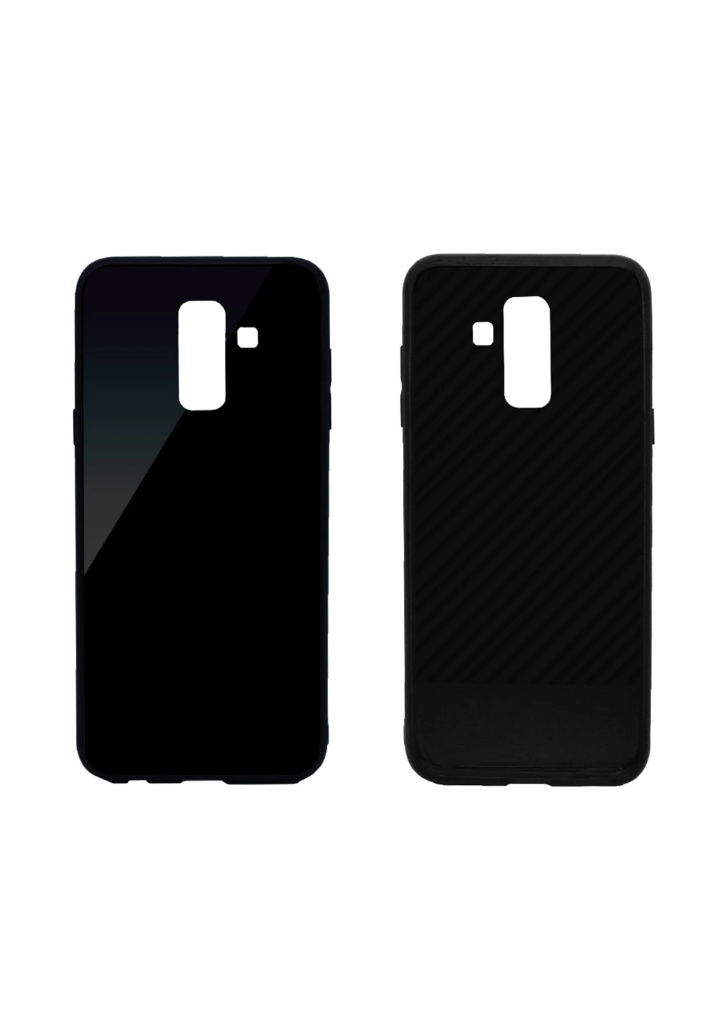 Чехол (Real Glass) для Samsung A6+ (A605) (черный) Intaleo для Samsung A6+ (A605) (черный) (131339947)