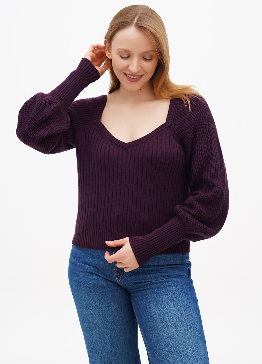 Сливовый демисезонный пуловер пуловер Boden