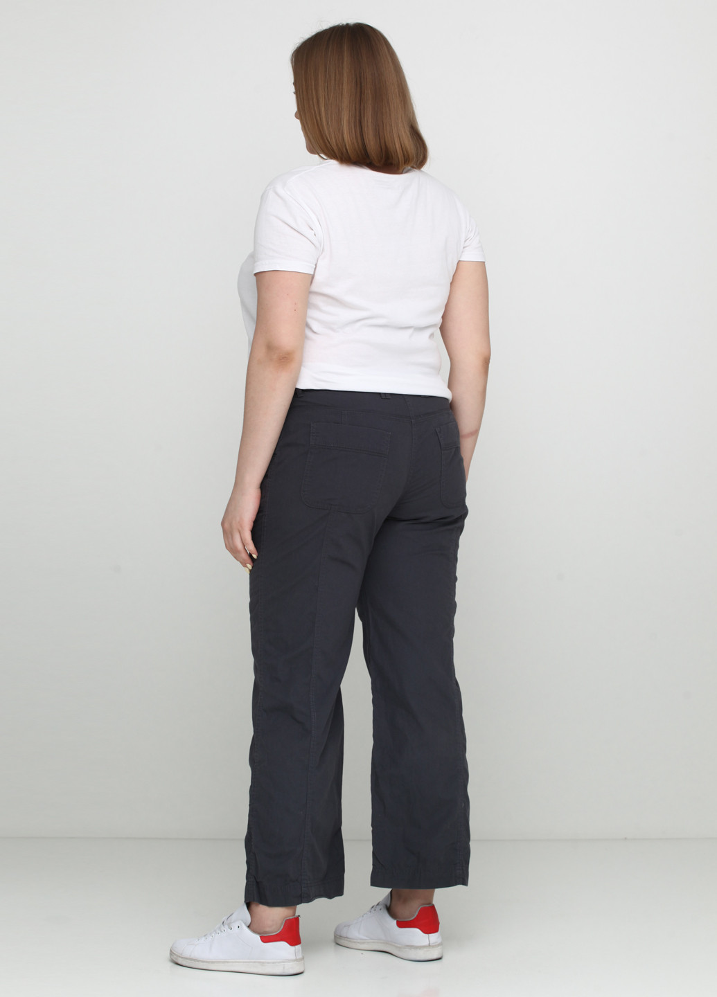 Темно-серые кэжуал демисезонные клеш брюки Marks & Spencer