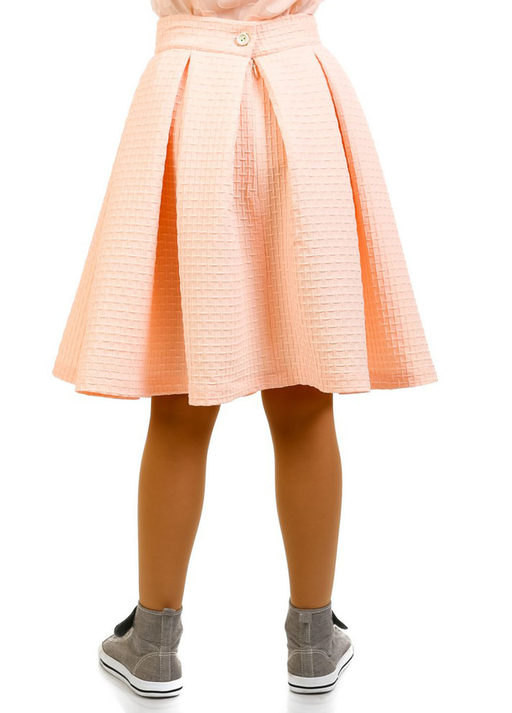 Персиковая кэжуал однотонная юбка Kids Couture со средней талией