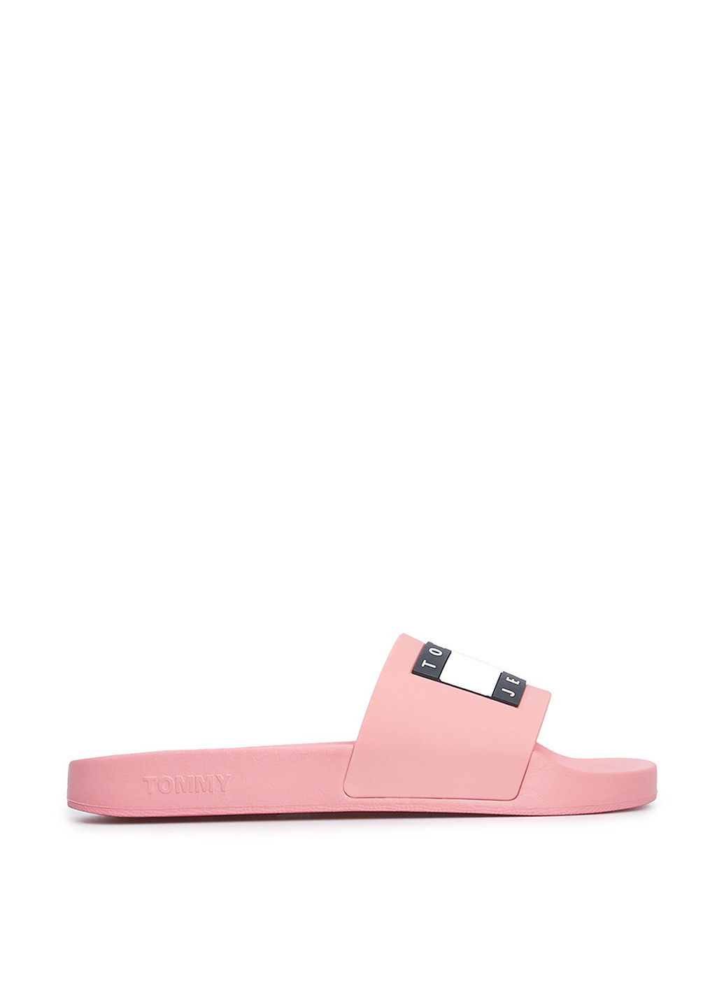Розовые шлепанцы Tommy Jeans с логотипом
