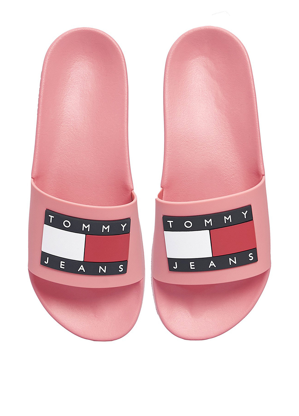 Розовые шлепанцы Tommy Jeans с логотипом