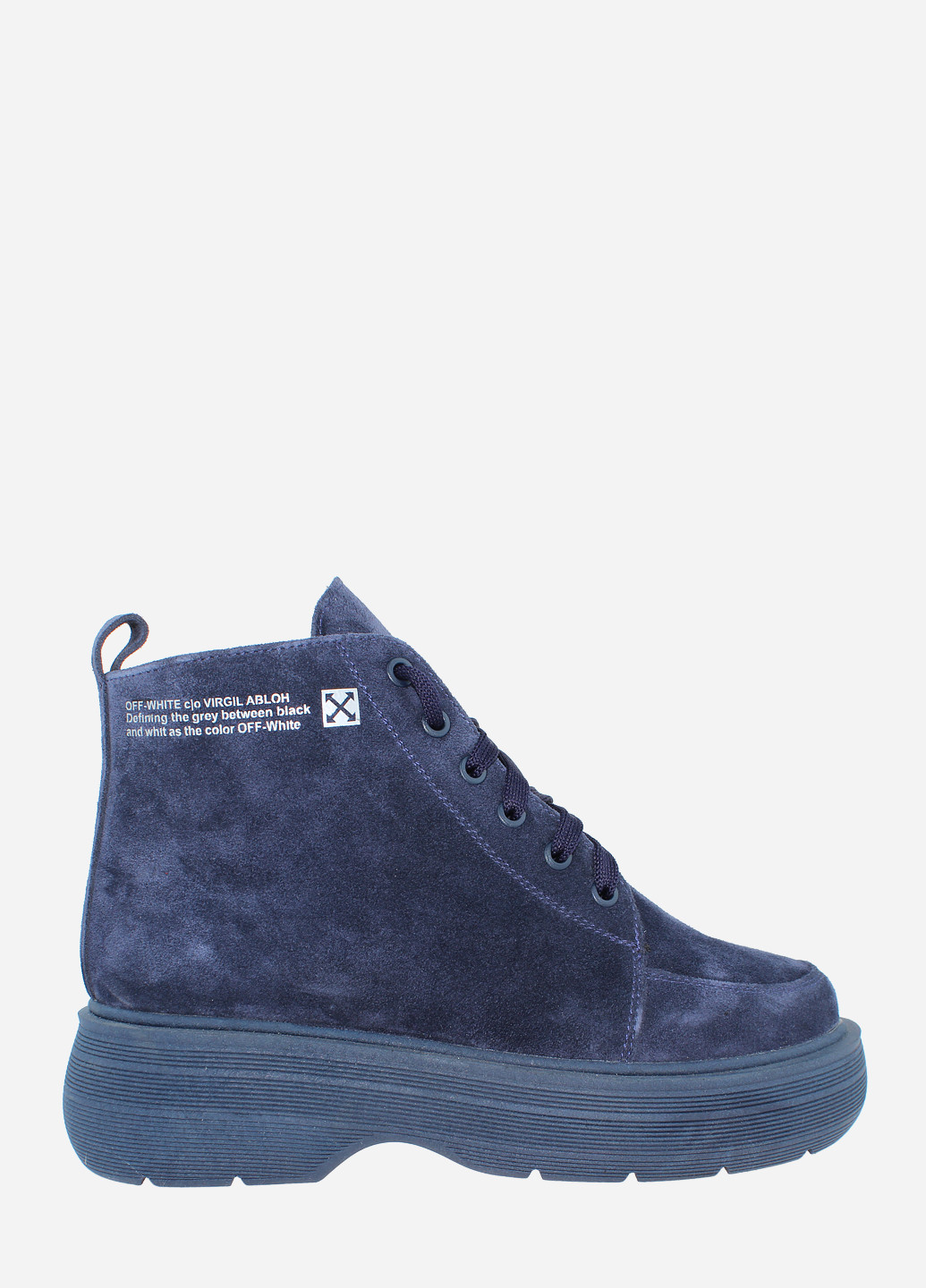 Зимние ботинки re2518-11 синий El passo из натуральной замши